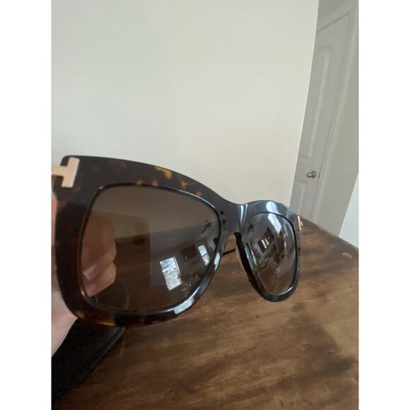 TOM FORD DASHA FT0822 52F Sunglasses Havana Frame‎ Brown Polarized Lens In Case - Picture 7 of 10